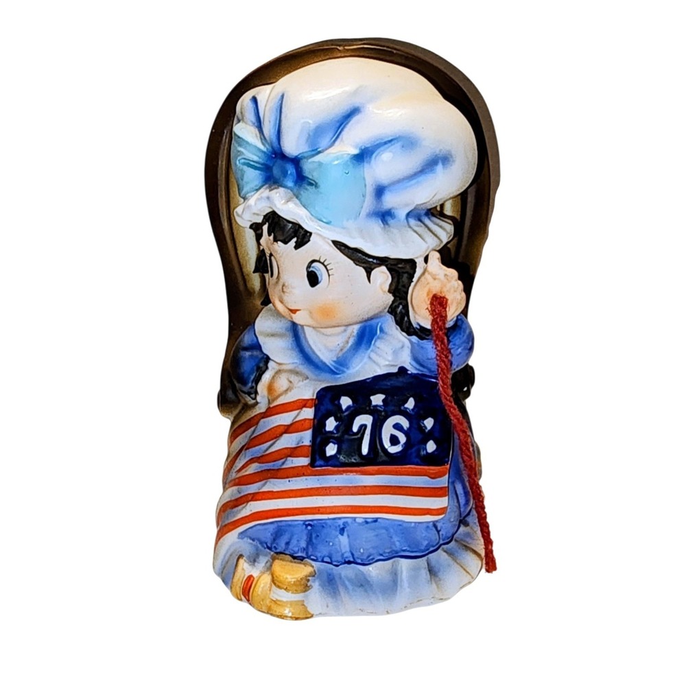 🔥Vintage 1976 Fred Roberts Co. Betsy Ross Rocking Music Box "Yankee Doodle" 🔥